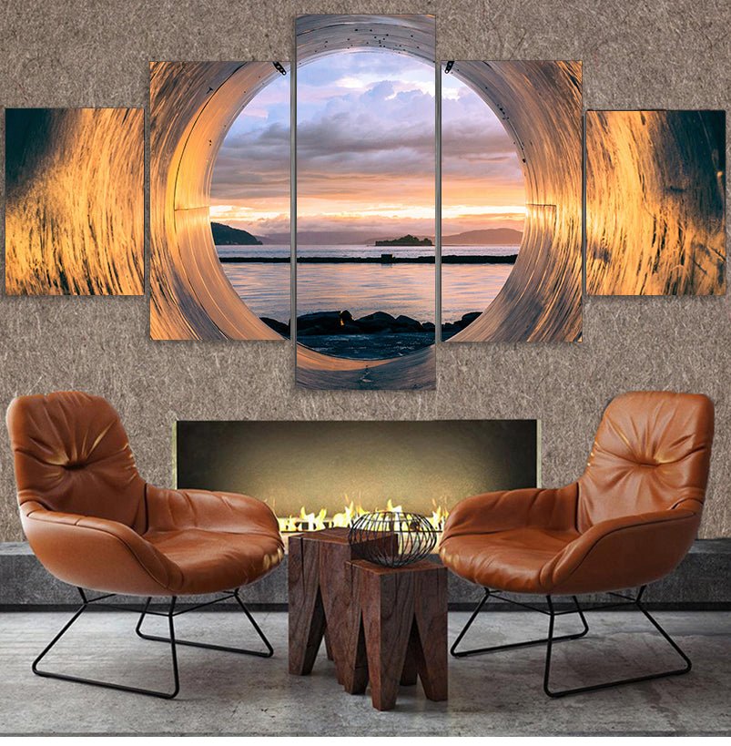 Poster Art Painting Home Decor Sunset Tube Seascape Frame Living Room Canvas | Decor Gifts and More