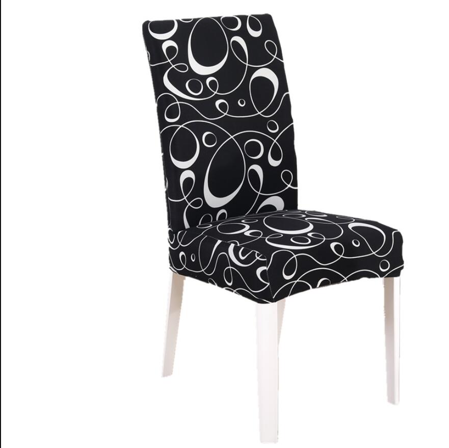 European geometric elastic chair cover