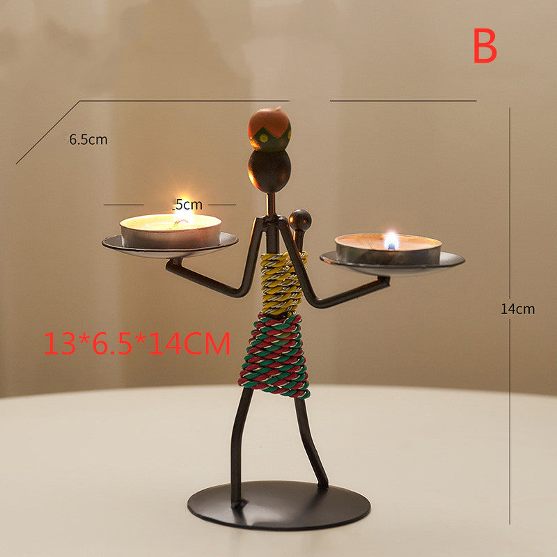 Girl iron candlestick decoration | Decor Gifts and More