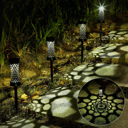Power Solar Lights Outdoor, Outdoor Upgraded Bright Solar Pathway Lights Waterproof Auto On/Off Garden Lights Wireless Sun Powered Landscape Lighting for Garden, Yard Patio Walkway 6 Pack, White | Decor Gifts and More