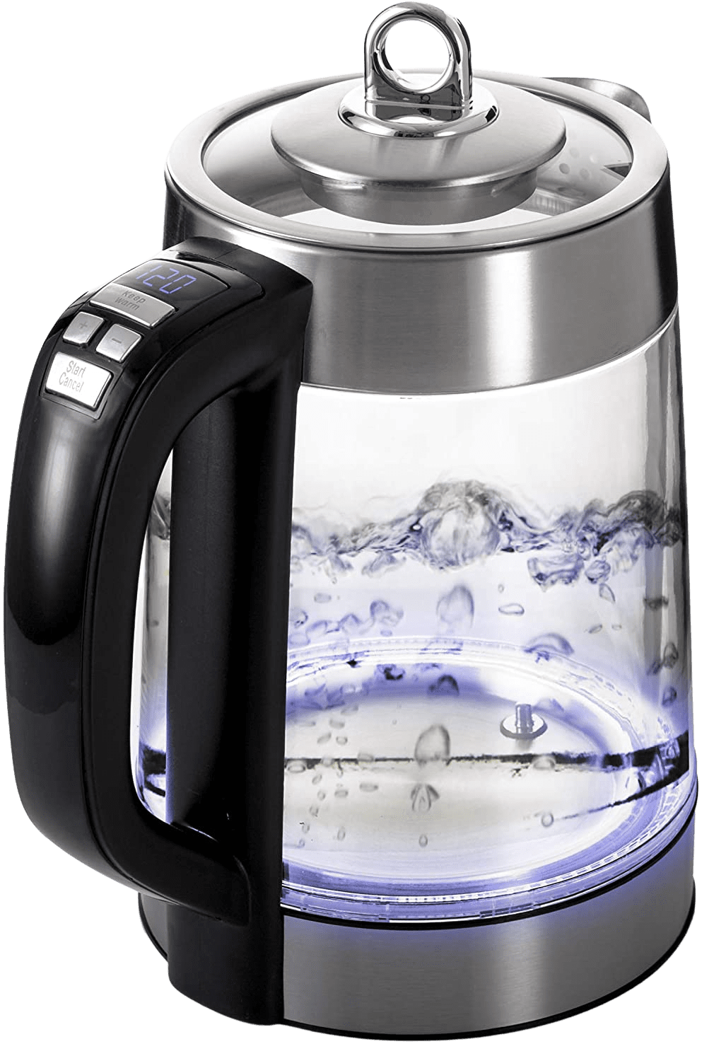 Fast-Boiling 1500W |  Double Wall Safe Touch Cordless Glass Electric Kettle with Digital Temperature Control l Spout Filter | Auto Shut Off + Bonus Tea Infuser - Home Decor Gifts and More