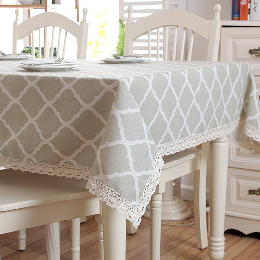 Modern Minimalist Geometric Diamond Lace Tablecloth | Decor Gifts and More