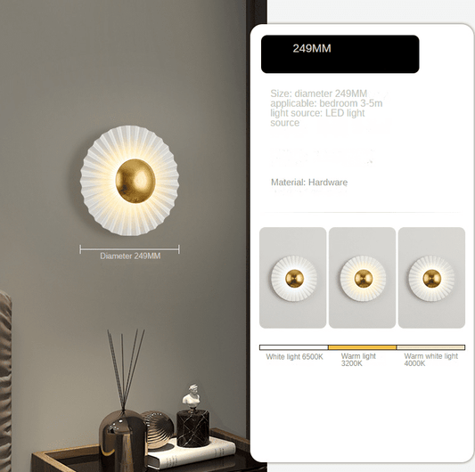 Simple Postmodern Round Lotus Leaf LED Wall Lamp