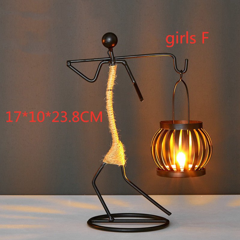 Girl iron candlestick decoration | Decor Gifts and More