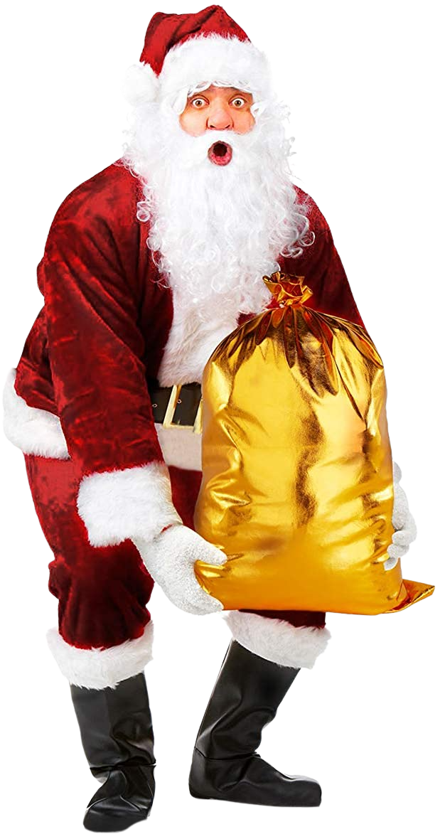 Santa Suit Men's Christmas Santa Claus Costume Set Deluxe Adult Xmas Outfit | Decor Gifts and More