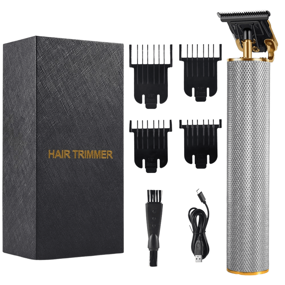 Hair Clippers For Mens Professional Haircut Kit Electric Pro Cordless Rechargeable Grooming Kits Cutting T-Blade Trimmer Baldheaded Zero Gapped Detail Beard Shaver 0/1.5/3/6/9 mm - Home Decor Gifts and More