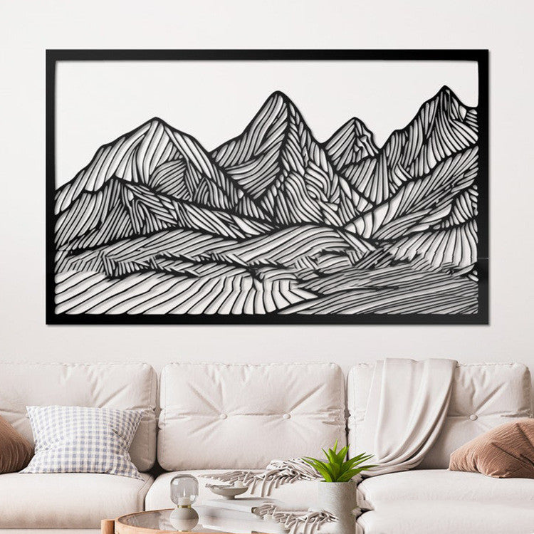 Metal Wall Art Mountain Iron Rockery | Decor Gifts and More