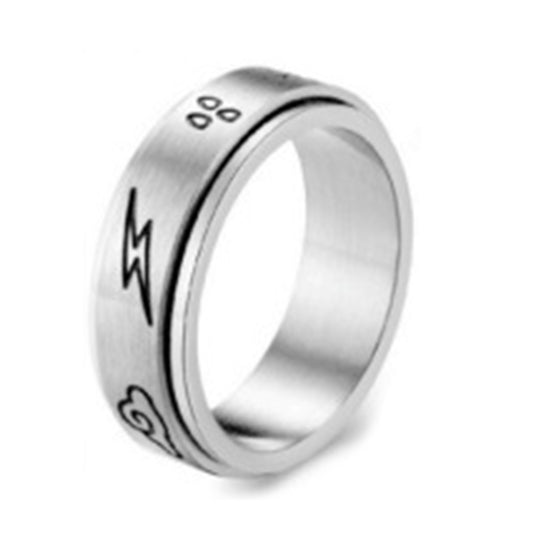 Titanium Steel Rotating Ring Stainless Steel Men's Double Rotating Ring | Decor Gifts and More