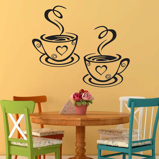 Cup Coffee Removable Wall Sticker Decorative Painting | Decor Gifts and More