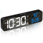 Digital Clock Large Display Music LED Digital Alarm Clock Temperature Date Display Automatic Brightness Dimmer Smart Cool Modern Mirror Clocks Black | Decor Gifts and More