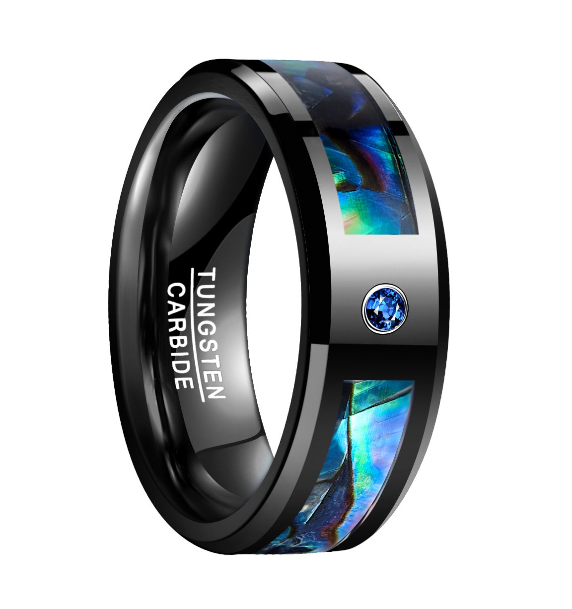 Men's Fashion Plating Zircon Tungsten Steel Ring | Decor Gifts and More