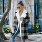 Women's Pure Color Plaid Woolen Coat | Decor Gifts and More