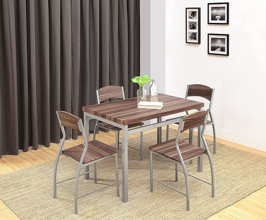 New Imported European Sleek Contemporary Cedarwood Dining Table Set w/Four (4) Chairs - - Home Decor Gifts and More