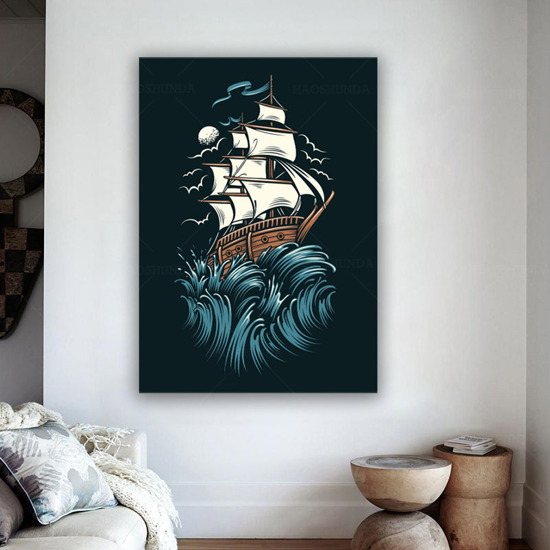 Abstract Ship  Anime Home Decor Kids Room Wall Art Quality Canvas Painting  Room Gift HD Prints - Home Decor Gifts and More