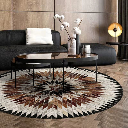 American Retro Round Living Room Carpet Light Luxury Rugs for Bedroom Home Decoration Coffee Table Mat Lounge Rug Chair Mats - Home Decor Gifts and More