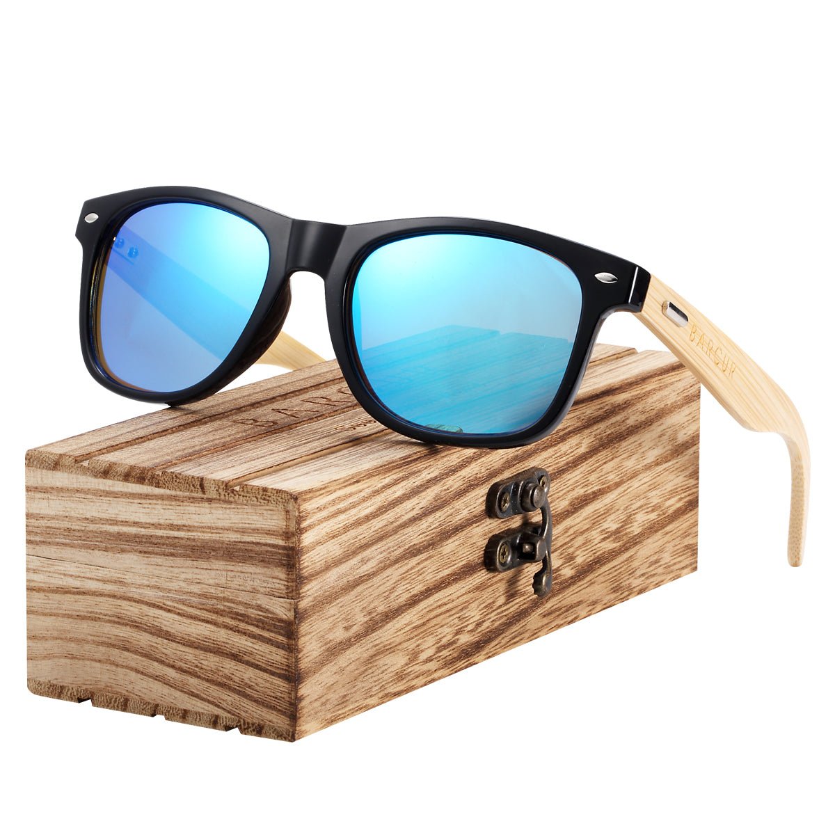 Pink Sunglasses Wooden Bamboo Shades Women Fashion Mirror Eyewear Man Brand Brand Designer - Home Decor Gifts and More