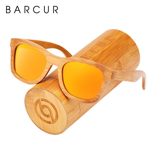 Retro Square Men Shades Women Polarized Sunglasses Natural Bamboo Handmade Wooden Sunglasses Beach Woodenen UV400 - Home Decor Gifts and More