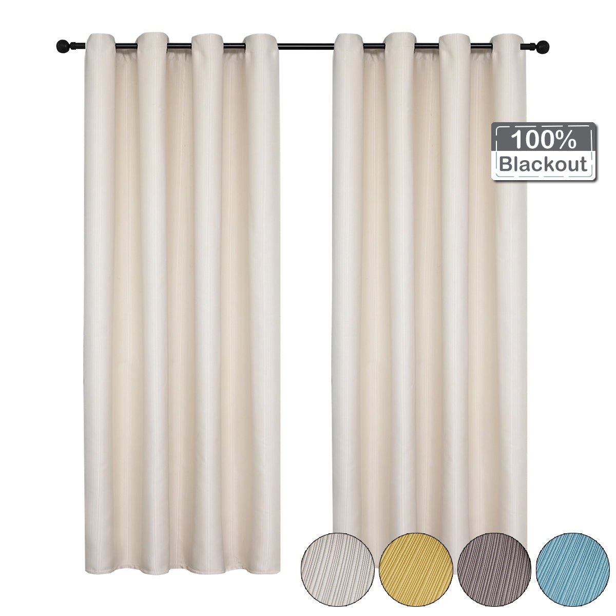 Blackout Curtains for Bedroom Decoration Full Shading Drapes Window Treatments Curtain Living Room Solid Color Curtains Blinds | Decor Gifts and More