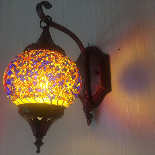 Bohemian Turkish Style Retro Mosaic Wall Lamp Restaurant Corridor Romantic Style Hotel Aisle Lighting Wall Lamp Led Wall | Decor Gifts and More