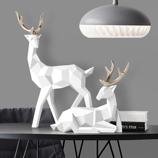 3D European Scandinavian Deer Family Resin Sculpture & Statue | Decor Gifts and More