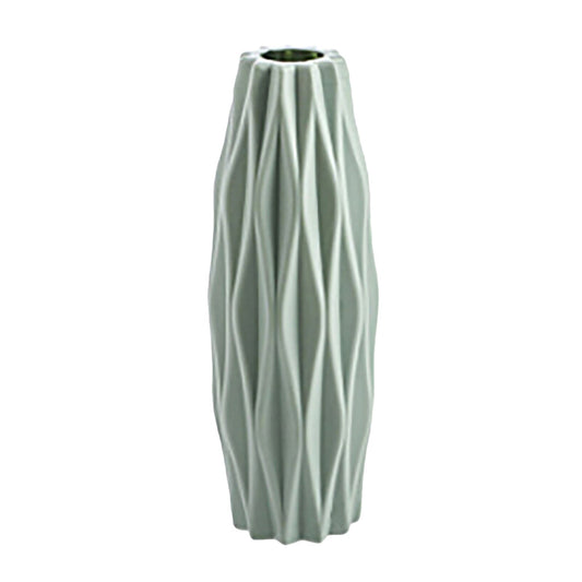Contemporary Unbreakable White Geometric Pattern Vase 5.5 X 21 cm - Home Decor Gifts and More