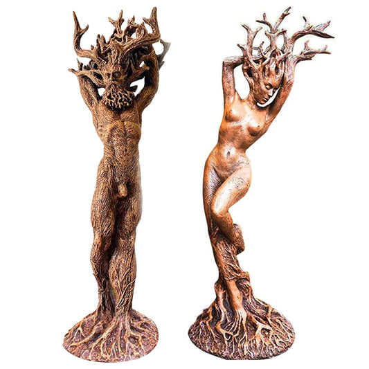 Forest God And Goddess Statue Outdoor Decoration Resin Figurine Ornament Garden Art Sculpture Home Office Desktop Decor - Home Decor Gifts and More
