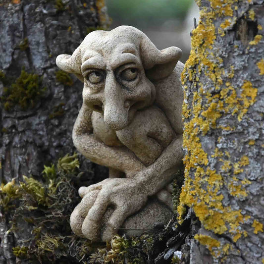 Gargoyle Statue Mischievous House Buddys Home Decoration Garden Statues Withered Old Man Ornaments Church Garden Sculptures - Home Decor Gifts and More