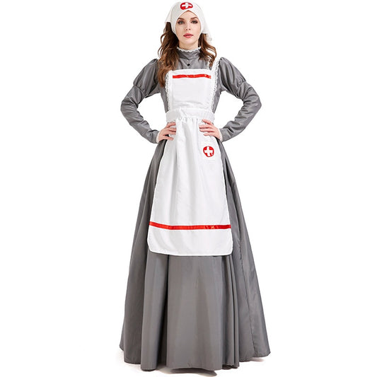 Umorden Historical Civil War Victorian Nurse Costume Uniform The Lady with the Lamp Cosplay Purim Halloween Fantasia Dress Up | Decor Gifts and More