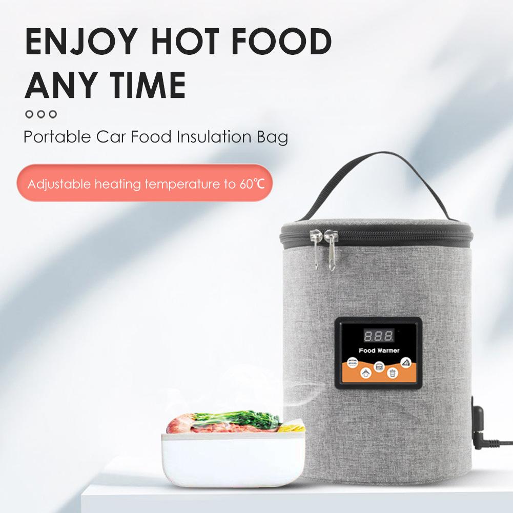 Large Capacity Smart Heated Oxford Cloth Lunch Bag Multifunction Food Warmer With Realtime Temperature Display - Home Decor Gifts and More