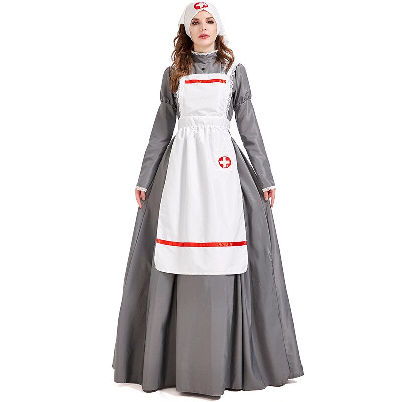 Umorden Historical Civil War Victorian Nurse Costume Uniform The Lady with the Lamp Cosplay Purim Halloween Fantasia Dress Up | Decor Gifts and More