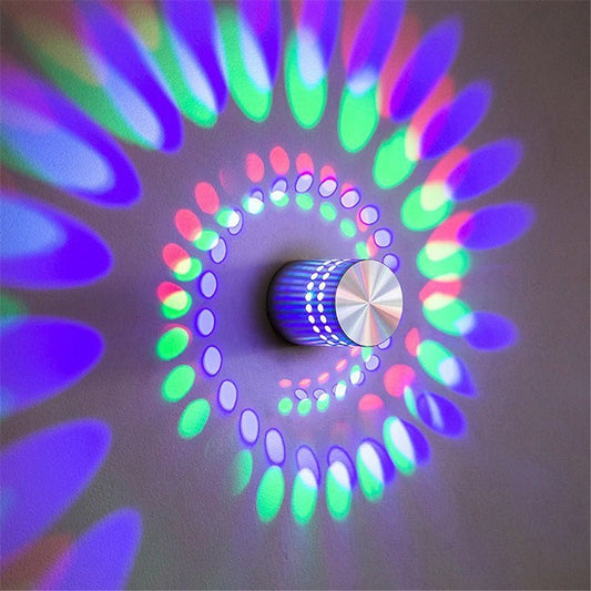 LED Spiral Hole Wall Light 16 Colors With RGB Remote Control Suitable For Hall KTV Bar Home Decoration Art  Wall Lamp - Home Decor Gifts and More
