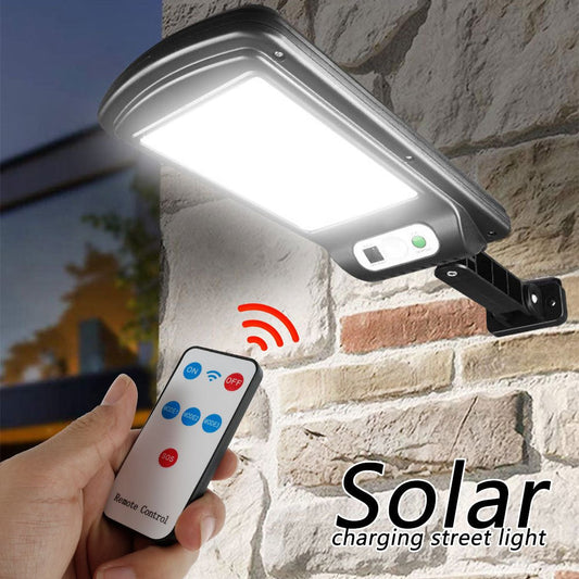 LED Wireless Solar Street Light Remote Control COB Solar Light PIR Motion Sensor IP65 Outdoor Solar Wall Light Waterproof Lamp | Decor Gifts and More