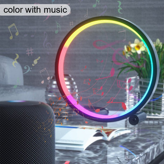 Led Rgb Desk Lamp App Music Rhythm Atmosphere Light Remote Control Dimming Game Desktop Bar Live Broadcast Ring Night Light - Home Decor Gifts and More