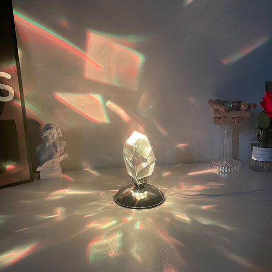 Light Shadow K9 Crystal Stone Lamp 16 color RGB Control Diamond Table Light Fashion Design Home Decoration Bedroom Living Room - Home Decor Gifts and More