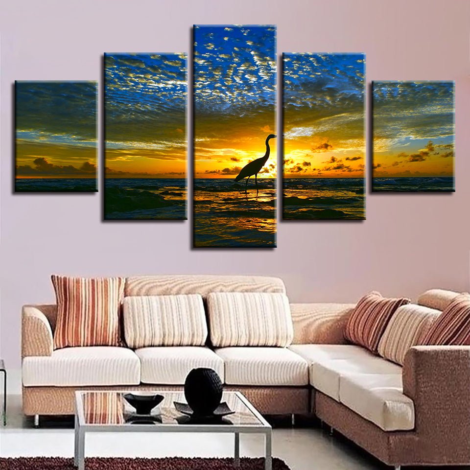 5 Piece Flamingos Home Decoration Animal Wall Art Living Room Bedroom Artwork | Decor Gifts and More