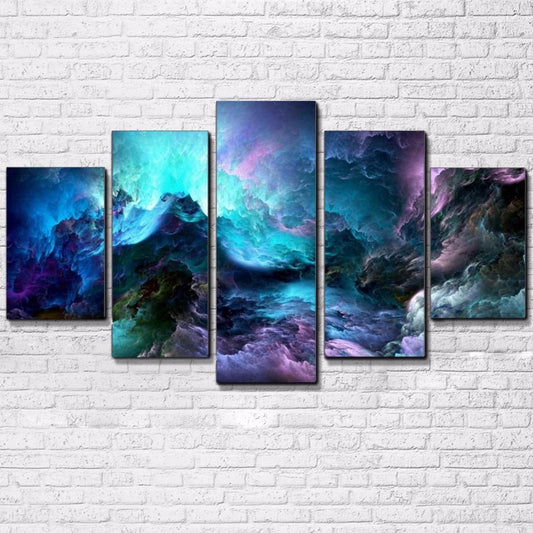 Scenic Deep Blue Sea Abstract Psychedelic Nebula Landscape - Home Decor Gifts and More