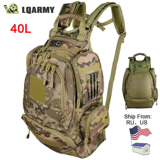 Outdoor Military Backpacks Tactical Hiking 40L Large Capacity Pack Bag Hydration Backpack Waterproof Sport Travel Rucksacks - Home Decor Gifts and More