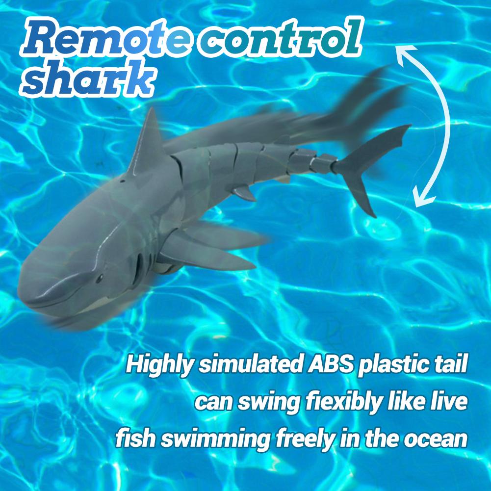 Submersible Water Ready Remote Control Simulated Shark 2.4G Electric RC Rechargeable - Home Decor Gifts and More