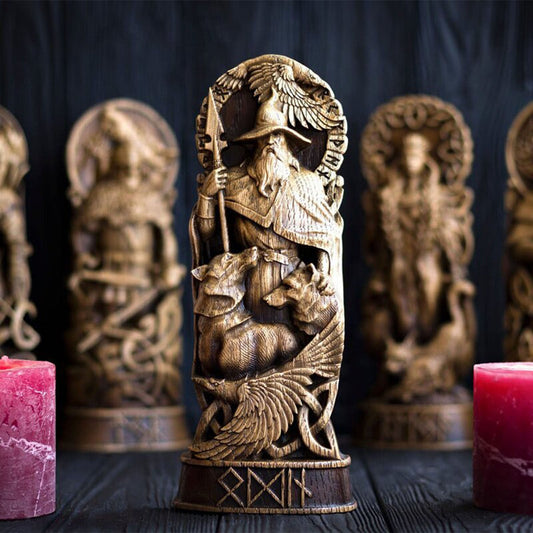 Resin Statue Scandinavian Pantheons Norse Gods Desktop Figurines Decor Meditation Miniatures Ornaments Home Famliy Decoration - Home Decor Gifts and More