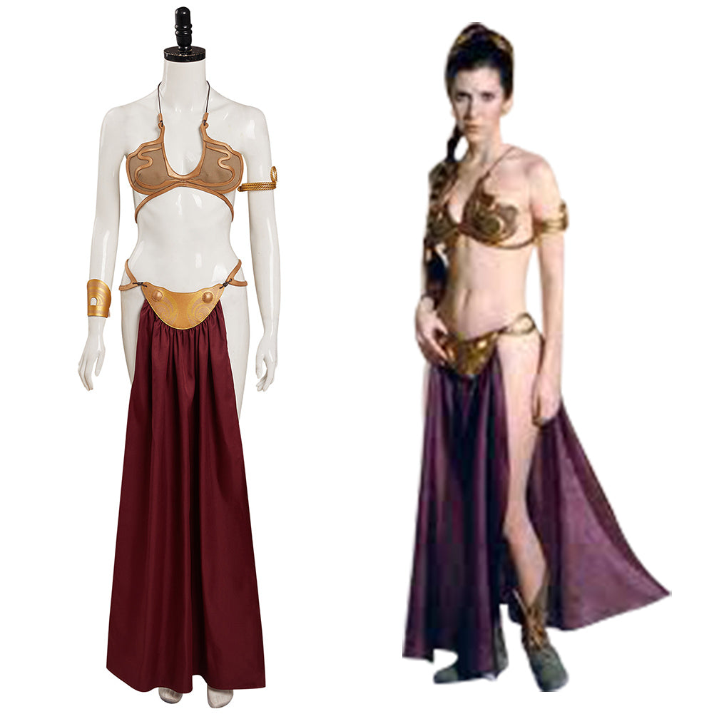 Star Wars Return of the Jedi Princess Leia Cosplay Deluxe Costume Set | Decor Gifts and More