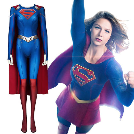 Superhero Womens Supergirl Kara Zor E Girl of Steel Cosplay Costume Kara Kent Bodysuit Jumpsuit Halloween Cosplay  for Aldult | Decor Gifts and More