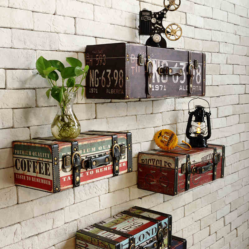 Vintage Suitcase Luggage Nostalgic Wall Decorations - Home Decor Gifts and More