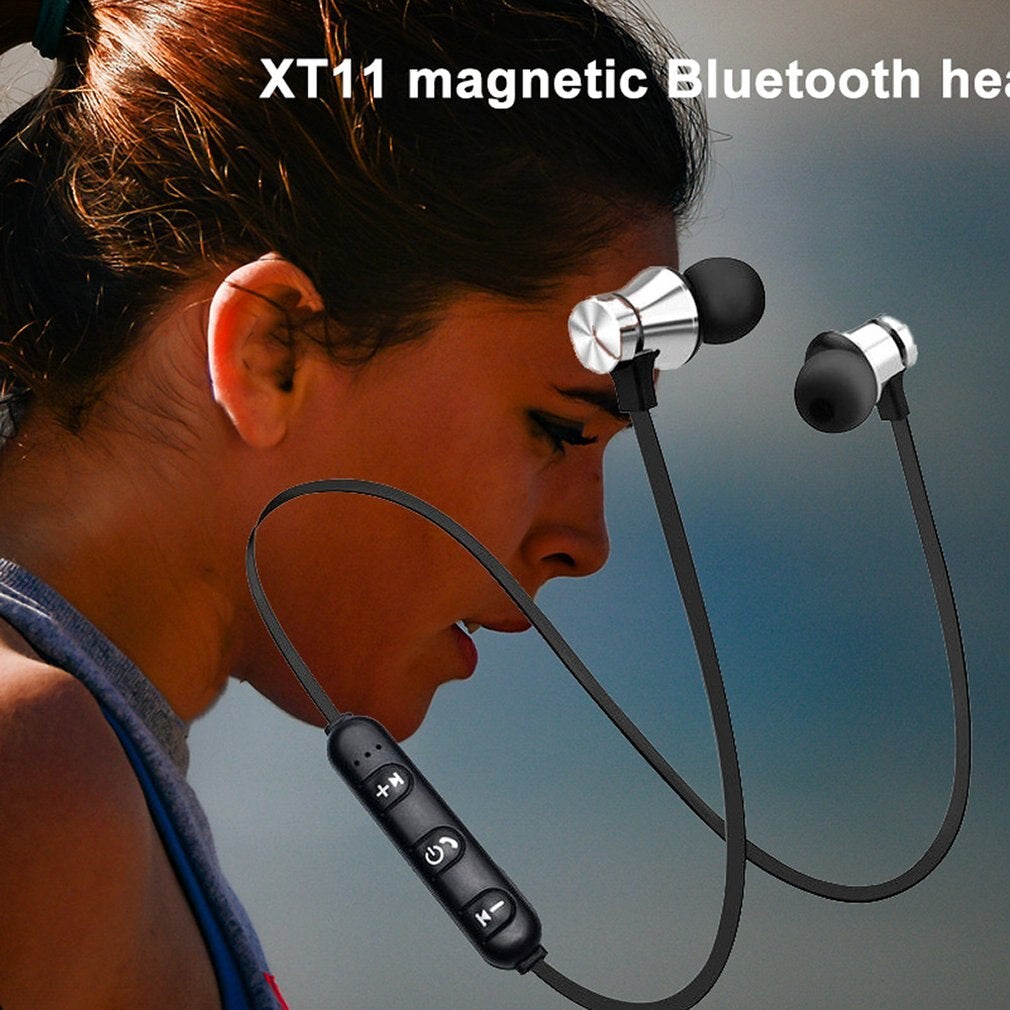 XT11 Magnetic Wireless Bluetooth Sports Waterproof Wireless in-ear Headset with Mic - Home Decor Gifts and More