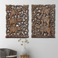 Elephant Solid Wood Carved Board Handicraft Wall Decoration | Decor Gifts and More