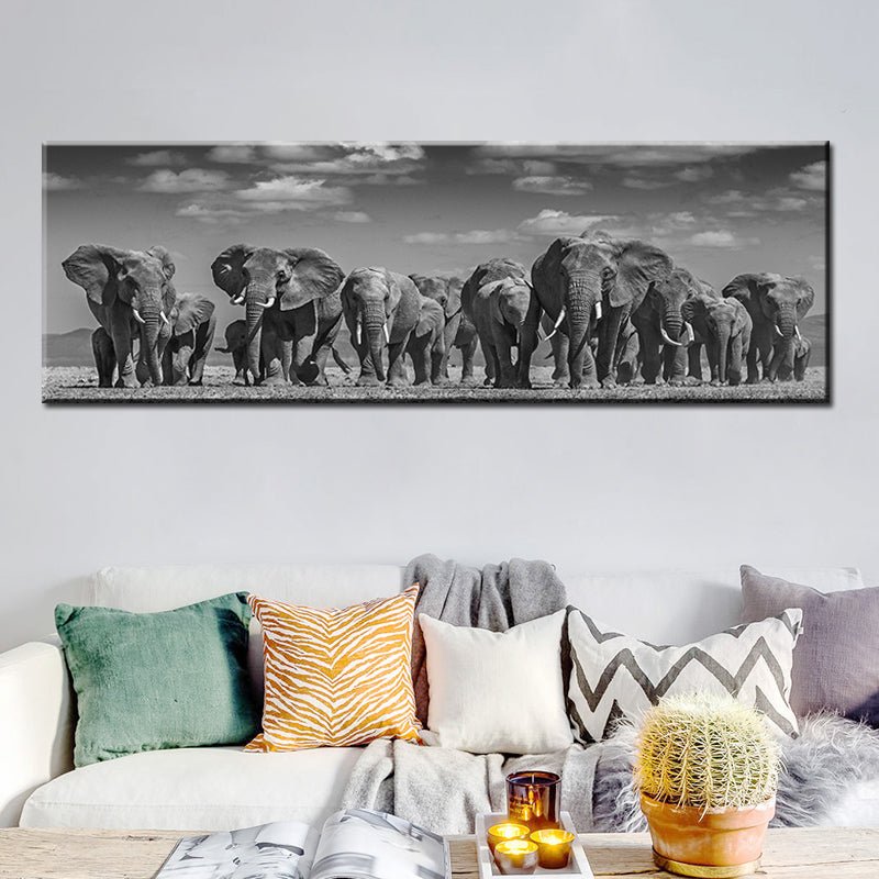 Mural Of Black Africa And Elephants | Decor Gifts and More