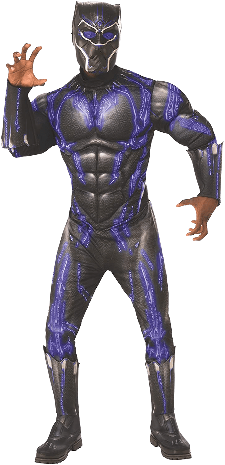 Men's Marvel: Avengers 4 Deluxe Purple Battle Black Panther Adult Costume | Decor Gifts and More