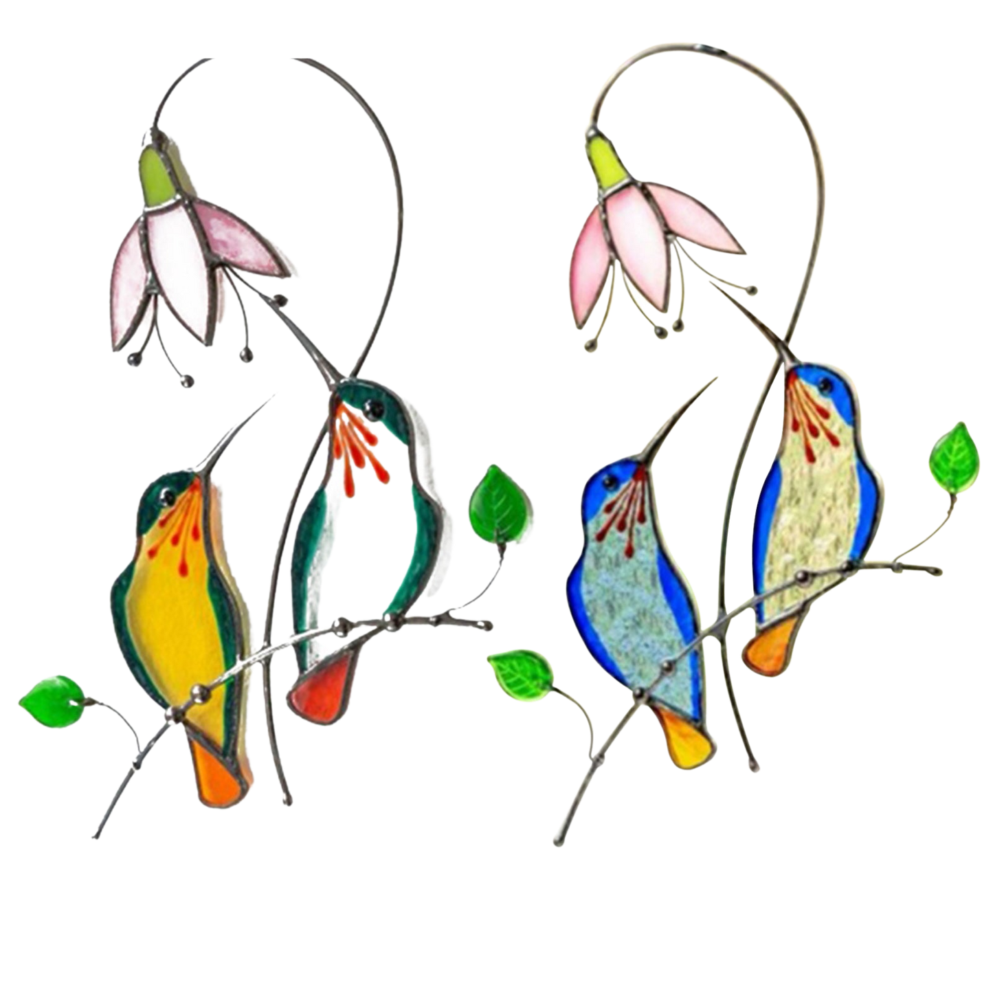 Window Hanging Small Bird Ornament Stained Glass Home Wall Decoration For Outdoor Garden Memorial Handicrafts Gift For Good Luck - Home Decor Gifts and More