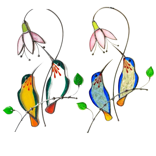 Window Hanging Small Bird Ornament Stained Glass Home Wall Decoration For Outdoor Garden Memorial Handicrafts Gift For Good Luck - Home Decor Gifts and More