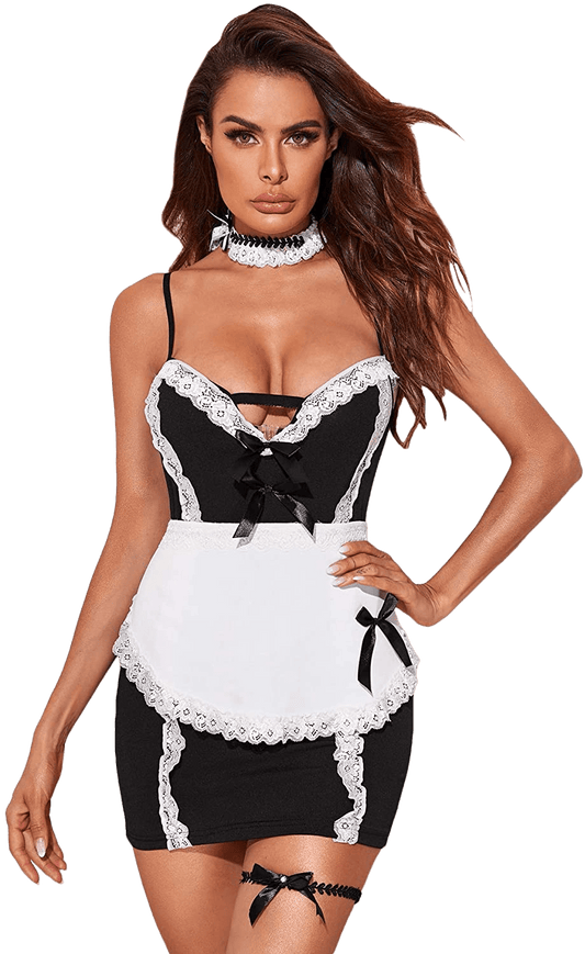 Women 5 Pack Sexy Lace Maid Costume Cosplay | Decor Gifts and More