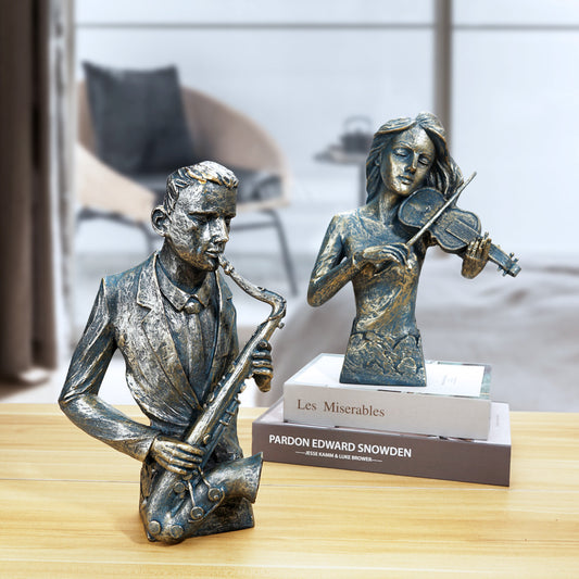 Creative Band Violin Saxophone Musician Art Ornament | Decor Gifts and More